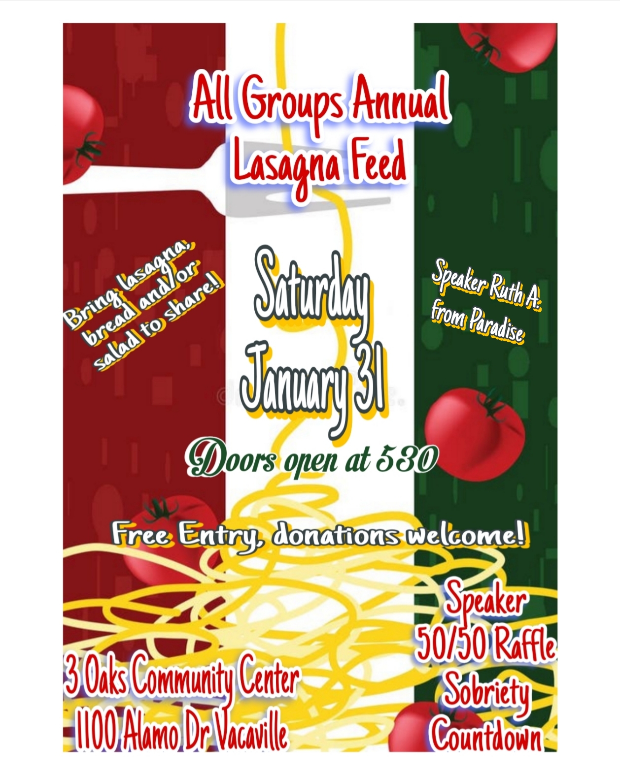 Upcoming Events - General Service App